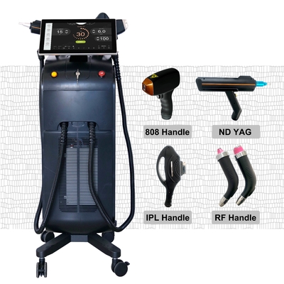 1800W Multifunktionsschönheitsmaschine Haarentfernung mit IPL RF ND YAG Laser