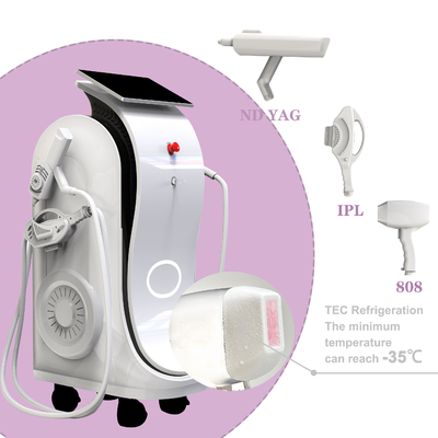 Multifunktionales IPL RF DIODEN LASER ND YAG LASER Tattooentfernung und Haarentfernung Hautverjüngung Salongebrauch