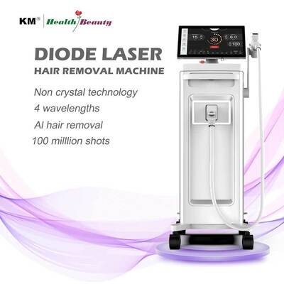 KM D16 Weiße Schale Portugal Enthaarung Diode 755nm 3 Welle 810nm 808 nm Diode Laser Haare entfernen Maschine