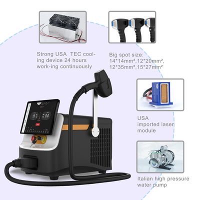 Tragbare medizinische Laser-Haarentfernung 808nm-810nm CE genehmigt