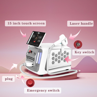 Schönheitssalon Tragbare Diodenlasermaschine 808nm-810nm Dauerhaarentfernungsanlage