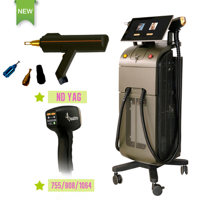 808nm-Diodenlaser-Haarentfernung Yag Tattoo-Entferner-Maschine für die Depilation Gesichtsschönheitssalons Ausrüstung