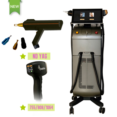 808nm-Diodenlaser-Haarentfernung Yag Tattoo-Entferner-Maschine für die Depilation Gesichtsschönheitssalons Ausrüstung