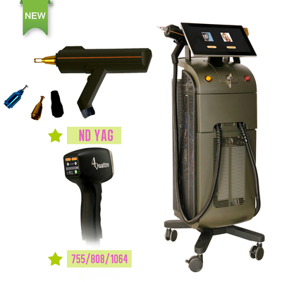 808nm-Diodenlaser-Haarentfernung Yag Tattoo-Entferner-Maschine für die Depilation Gesichtsschönheitssalons Ausrüstung