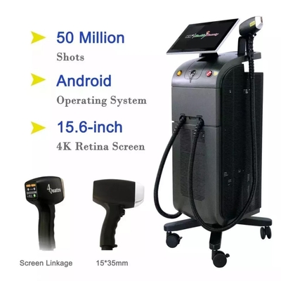Detail-Training 15 Zoll 4 Wellenlänge Diode Laser-Haarentfernung Gerät mit Touchscreen