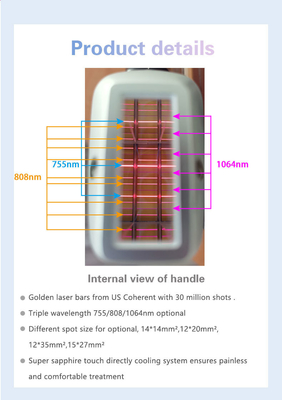Professionelle Klinik Laser-Haarentfernung Maschine Diode 3 Wellen KM960D