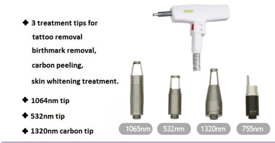 Q Switch Nd YAG Laser Tattoo Entfernung Maschine 1064nm 532nm 1320nm 2 Jahre Garantie