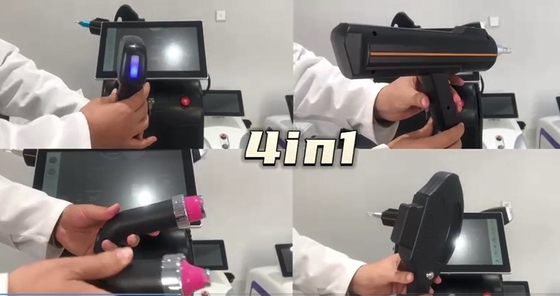 4 in 1 Multifunktionale Schönheitsmaschine Drei-Wellenlänge Laser-Haar-Tattoo-Entfernung Maschine