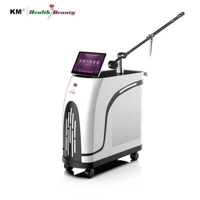 CE-Genehmigung Q-Schalt-Picosekunden-Nd-Yag-Lasermaschine Langimpuls-Picolaser 1064 532 755 650 585 Mikrokurent-Technologie-Maske