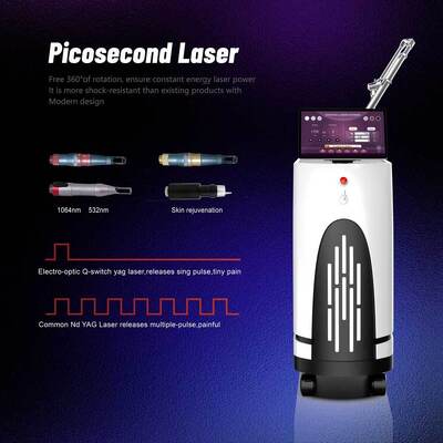 750ps Picosecond 1064nm 755nm 532nm Q Switched Nd Yag Laser Tattoo Entfernung Picosecond Laser Maschine Preis Picosecond Laser